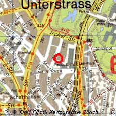 Strassenkarte Scheuchzerstr. 186